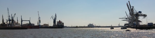 Foto Hafenpanorama Hamburg Steinwerder